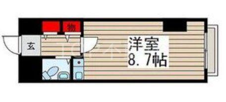 ライオンズマンション千葉県庁前第2(1K/3階)の間取り写真