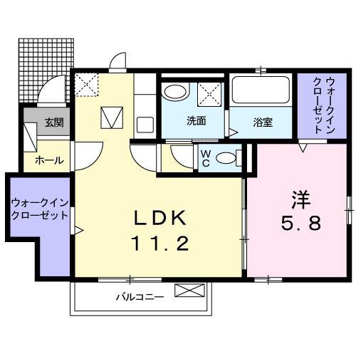 メゾン・シノノメ(1LDK/1階)の間取り写真