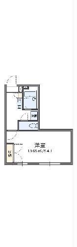 レオパレスMSフレーズ(1K/1階)の間取り写真