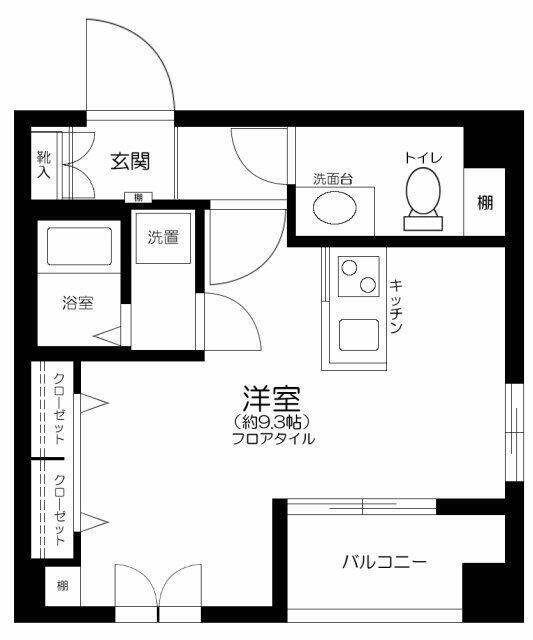 スプレンドーレ蔵前(1K/6階)の間取り写真