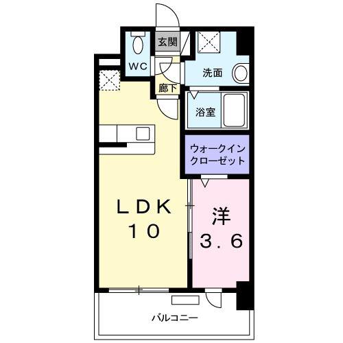 ELEVITA弥永(1LDK/1階)の間取り写真