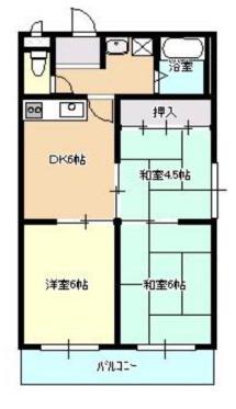 クレインストリート松本(3DK/3階)の間取り写真