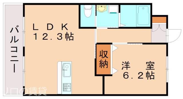 キャトルセゾン(1LDK/1階)の間取り写真
