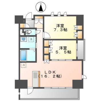 パークアベェニュー覚王山(2LDK/6階)の間取り写真