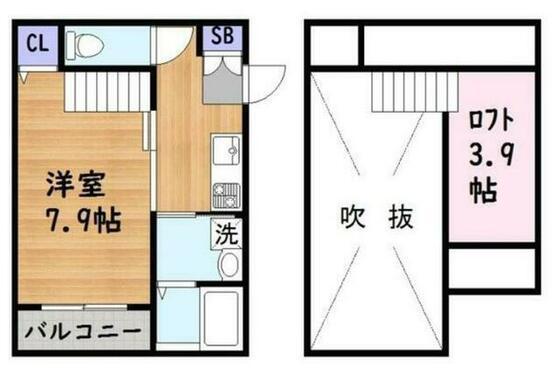 VISLA KUSUNOKI(1SK/1階)の間取り写真