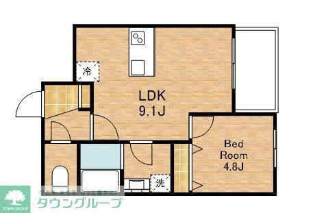 アーバン二長町(1LDK/5階)の間取り写真