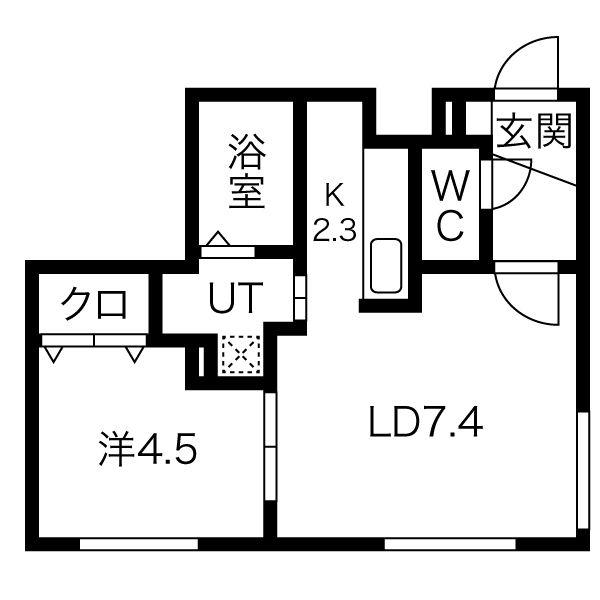 LIFE SUCCESS 5.13 ライフサクセス(1LDK/2階)の間取り写真