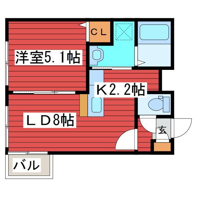 TURAN月寒I(1LDK/3階)の間取り写真