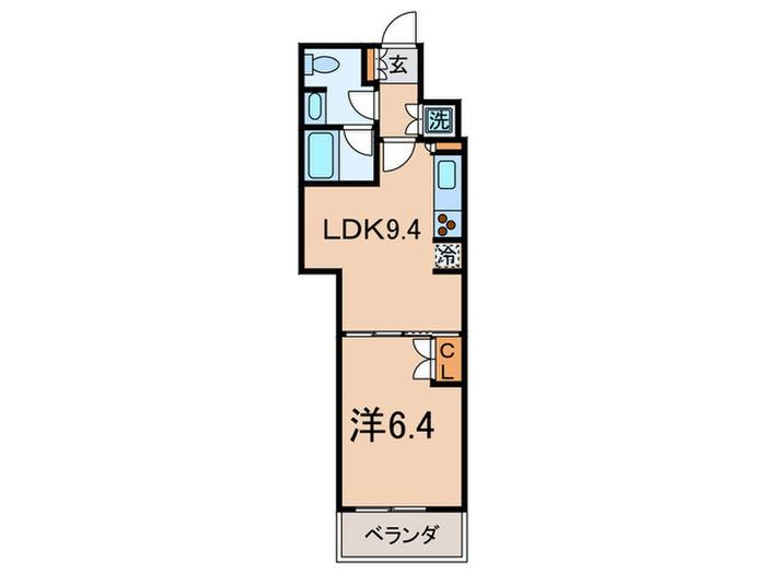 エスティメゾン豊洲レジデンス(1LDK/8階)の間取り写真