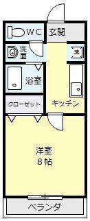 カノン本郷(1K/2階)の間取り写真