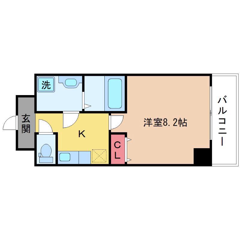ASTIA西中島II(1K/4階)の間取り写真