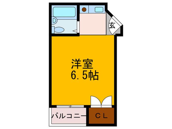 カーサ上汐(ワンルーム/3階)の間取り写真