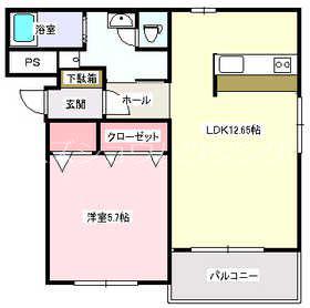 サンマリノ(1LDK/2階)の間取り写真