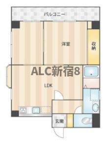コスモ杉並(2LDK/4階)の間取り写真