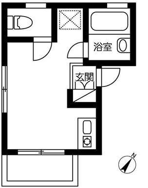 グロリアスコート(ワンルーム/3階)の間取り写真