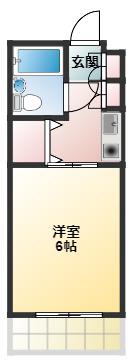 GARDEN COURT FUNABASHI(1K/3階)の間取り写真
