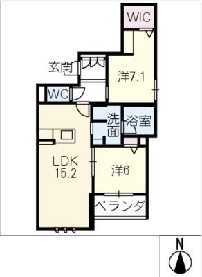 アリコルージュ(2LDK/3階)の間取り写真