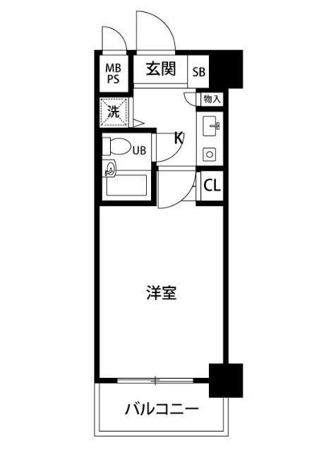 菱和パレス南大井(1K/10階)の間取り写真