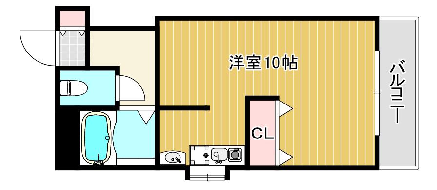 シャルム高殿(ワンルーム/3階)の間取り写真