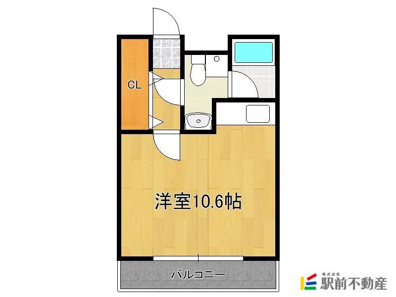 E.POPULAR(ワンルーム/8階)の間取り写真