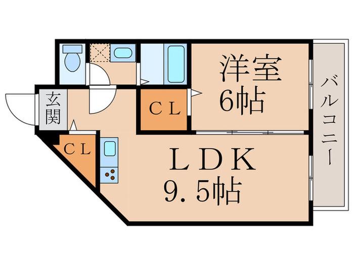 伏見ガーデンヒルズ(1LDK/4階)の間取り写真