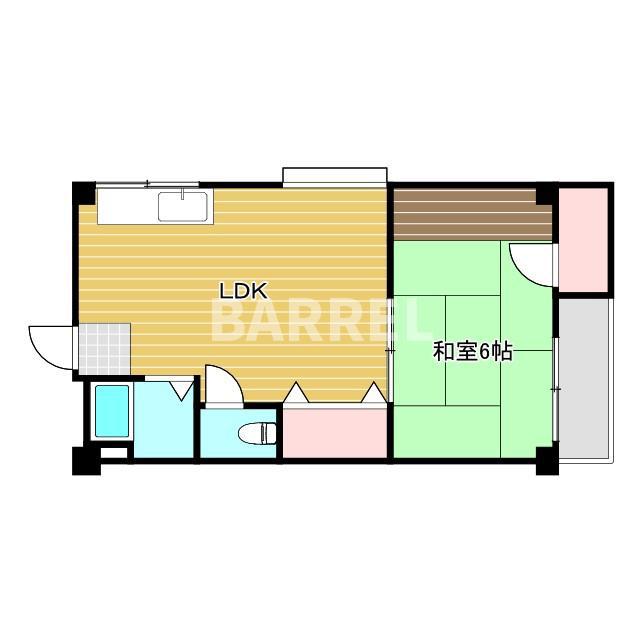 穂積マンション1号館(1LDK/3階)の間取り写真