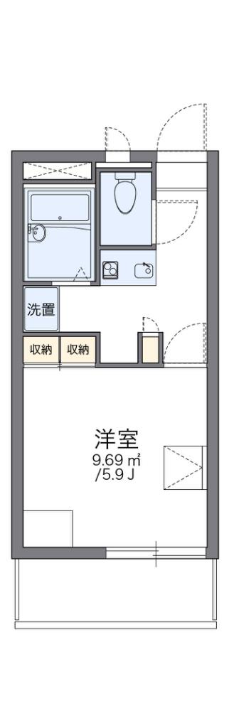 レオパレスグランデ泉A(1K/1階)の間取り写真