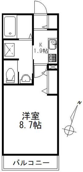 ル コンフォ阿佐ヶ谷(1K/3階)の間取り写真