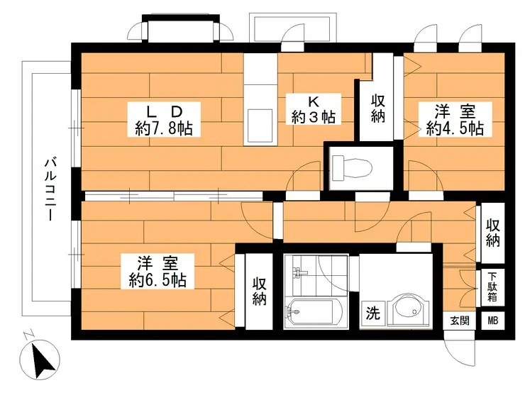 グリーンバレー 2階階 間取り