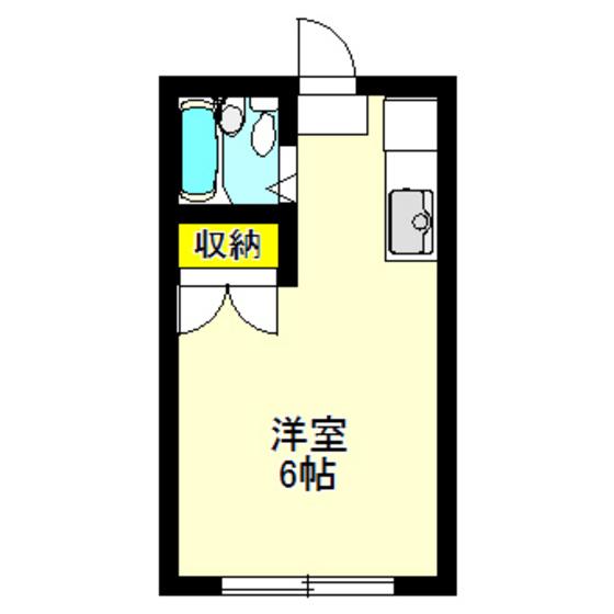ステラ下豊岡(ワンルーム/1階)の間取り写真