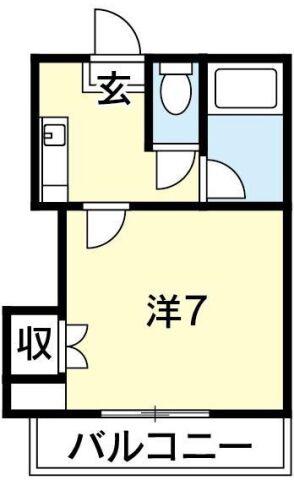 リバティ富田橋(1K/3階)の間取り写真