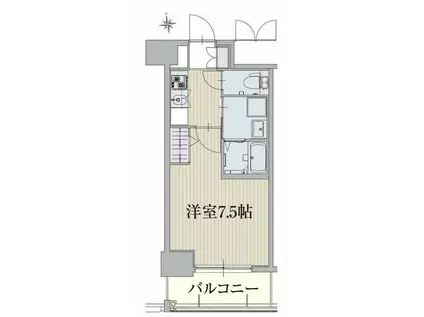 パルティール新栄(1K/4階)の間取り写真