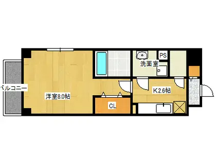 サン ウォーム ニチダン(1K/3階)の間取り写真