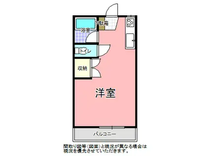 ガーデンヒルズ(ワンルーム/1階)の間取り写真