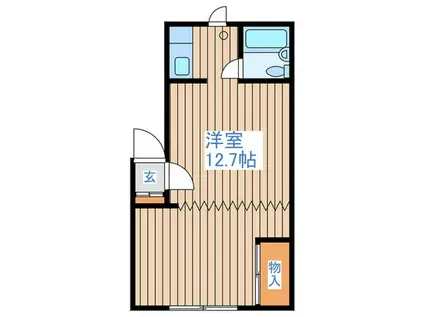 恵マンション(ワンルーム/1階)の間取り写真