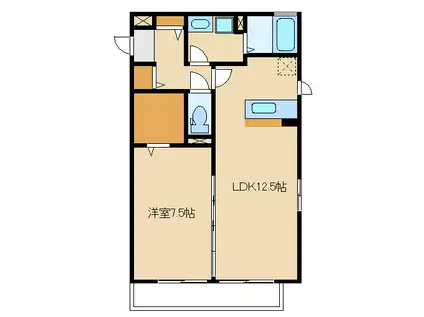 ローズガーデン和光(1LDK/3階)の間取り写真