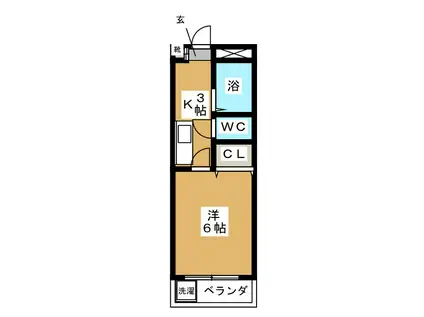 第1富士ビル(1K/2階)の間取り写真