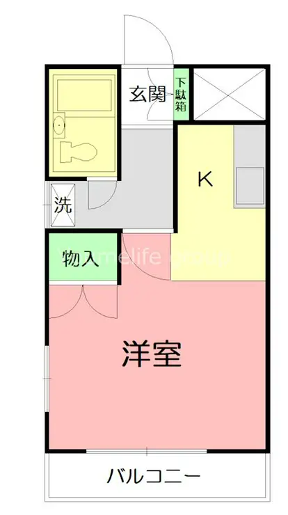 ロッキーホーム扇町 1階階 間取り