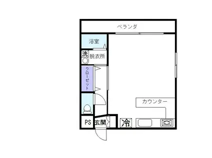 宝町スカリエッティ(ワンルーム/2階)の間取り写真
