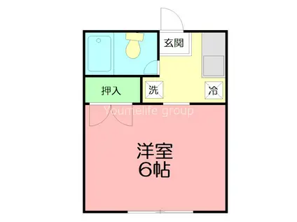 第二エムハウス(1K/2階)の間取り写真