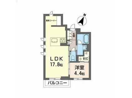 エクラージュ(1LDK/2階)の間取り写真