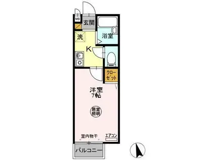 RAPTOR・MIK(1K/1階)の間取り写真