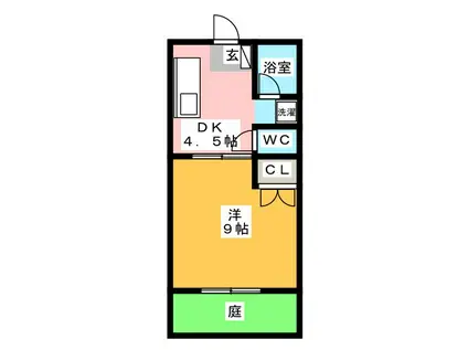 グレース葵東(1DK/1階)の間取り写真