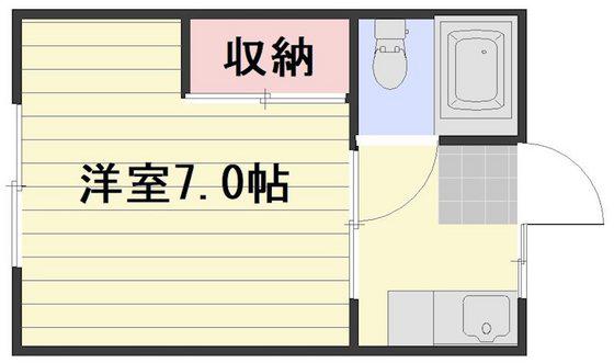 ソラータ京山A棟(1K/1階)の間取り写真