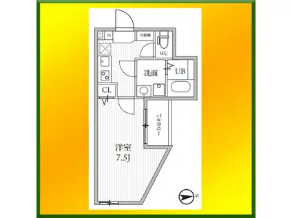 TS CUORE西武柳沢(1K/3階)の間取り写真