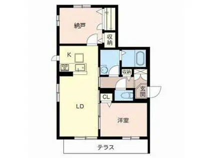 メゾン・ド・ピアレ(1SLDK/2階)の間取り写真