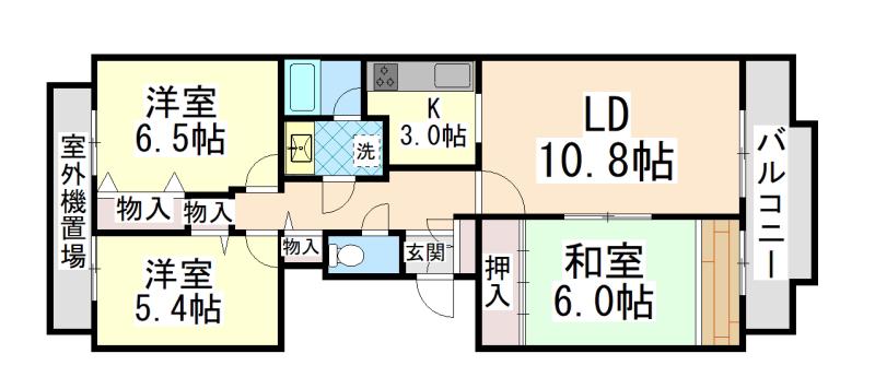 シュネルパーク・レジデンス(3LDK/3階)の間取り写真