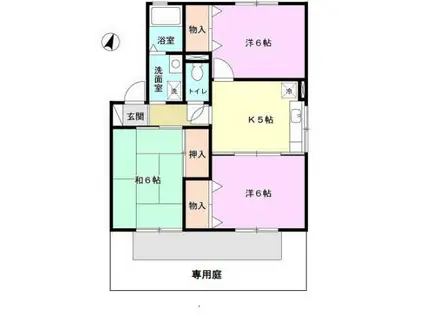 シャルマンコート(3K/1階)の間取り写真