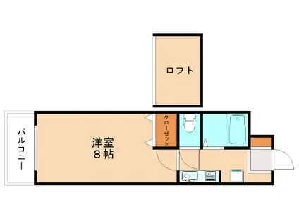 ヤンググレイス若園(1K/4階)の間取り写真