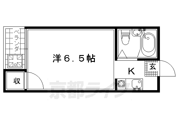ハイツすぎさI番館(1K/3階)の間取り写真